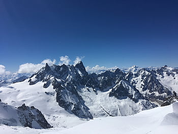 hora, Mont Blanc, chamonix, sníh, zimní, ledovec, Studený, krajina, bílý, summitu