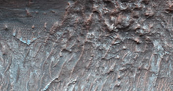 Mars, krater, Tyrrhena Terra, katmanlar, Etki deformasyonu, jeoloji, nasa, MRO, arizona üniversitesi, jpl, astronomi
