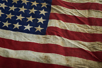 Amerikaans, vlag, achtergrond, wijnoogst, Verenigde Staten van Amerika, vrijheid, Amerika, rood, verenigd, verweerde, blauw