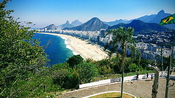 beach, mountains, city, buildings, coast, coastline, shore, shoreline, beach View, sea, ocean