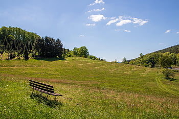 banka, túra, přestávka, Počkejte, Příroda, Jít na procházku, sedět, dřevěné lavice, krajina, rekreace, výhled