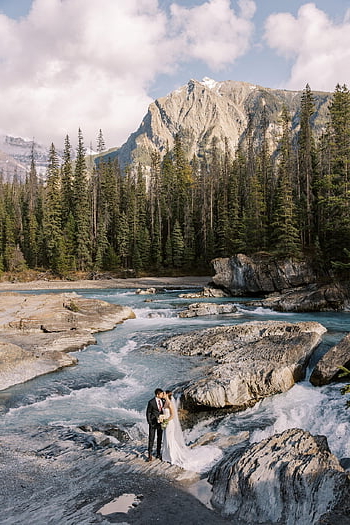 montagne, amore, natura, coppia, nozze, autunno, Canada