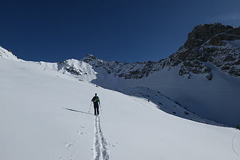 lyže, backcountry lyžování, zimní, zimní sporty, sníh, turistické lyže, sportovní, Alpy, lyžařské túry, hory, summitu