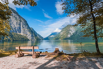 königsee, berchtesgaden, bavaria, Bayern, Příroda, krajina, hory, vysokohorský, panoráma, voda, jezero