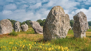 menhir, stones, carnac, brittany, to Travel, exploration, outdoors, standing Stones, landscape, nature, france