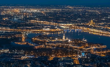 city, travel, tourism, europe, st Petersburg, lights, night