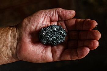 coal, hand, close-up, energy, geology, gray stone, natural resource, fossil fuel, mineral, rock, texture
