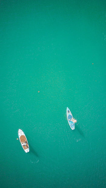 aerial view, sup boarders, sea, drone shot, paddleboarding, turquoise waters, pristine waters, two people, paddle board, aerial photography, water sports