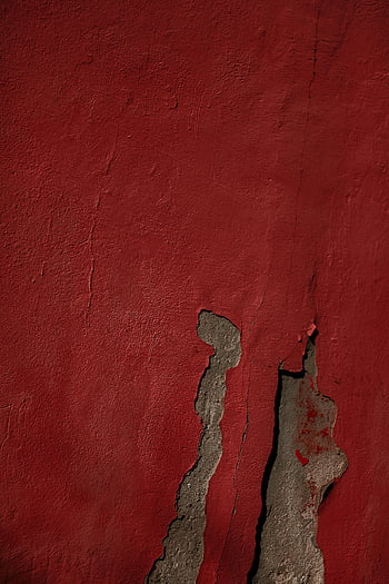 muro rosso, colpo del primo piano, muro strutturato, muro incrinato, elementi di design, trama di sfondo, crepe da parete, vernice rossa, dettaglio della parete, struttura del grunge, superficie rossa