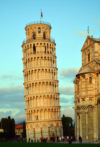 šikmá věž v Pise, toskánsko, Itálie, Travel Landmark, modrá obloha, kultovní budova, pisa, architektura, turistická atrakce, historické místo, evropské cestování