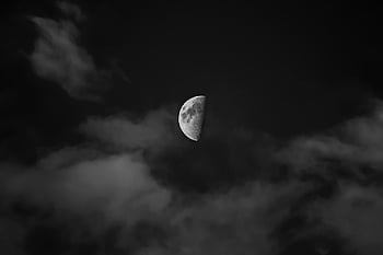 Mond, Himmel, Wolken, Nacht-, Nachthimmel, Natur, Kosmos, Galaxis, Planet, Universum