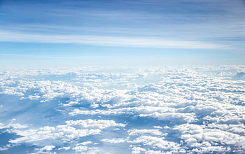 изглед от въздуха, Cloudscape, пухкави облаци, спокойно синьо небе, спокойна атмосфера, мечтана атмосфера, живописна антена, изглед в облака, синьо небе, въздушна фотография, облачна фотография