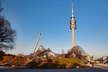 olympia věž, olympijský park, střecha stanu, věž, struktura, architektura, město, městský, mezník, Mnichov