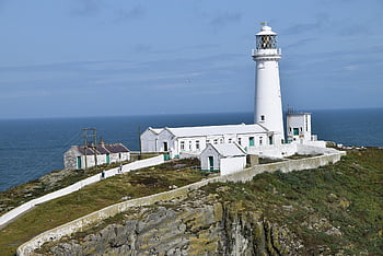 lighthouse, tower, building, white Lighthouse, white Building, facade, white Tower, edifice, architecture, watchtower, sea