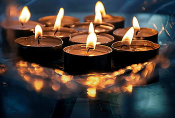 candles, lights, tealights, flame, windows Wallpaper, decoration, lit, flickering Candles, burning Wicks, combustion, souls