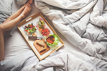 breakfast in bed, healthy breakfast, wooden tray, morning meal, bed breakfast, food photography, breakfast illustration, relaxing start, bread breakfast, breakfast salad, breakfast juice