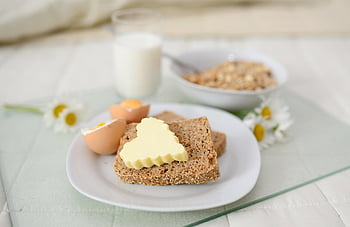 breakfast, breakfast In Bed, cereal, loaf, butter, bedroom, lifestyle, comfort, meal, relax, healthy