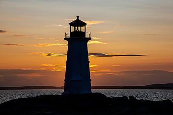 lighthouse, sunset, coast, beacon, travel, exploration, outdoors, peggy's Cove Light, nature, peggy's Cove, nova Scotia