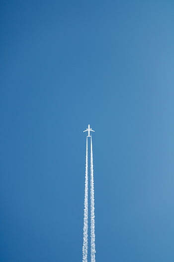 letoun, létající, modrá obloha, tryskové letadlo, vysoká nadmořská výška, čisté nebe, contrail, letectví, letadlo, cestovat, přeprava