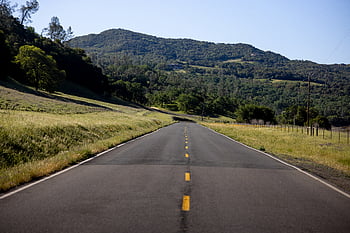 rural, route, paysage, destination, Voyage, conduite, chaussée, asphalte, terrain, la nature, en plein air