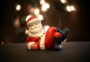 figurina santa claus, Moș Crăciun ceramic, festiv decorare, lumini sclipitoare, decor de vacanță, Crăciun ornament, santa claus decorare, ceramică figurină, statuia santa claus, figurină de vacanță, lumini festive
