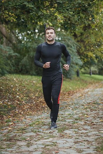 mužský, běh, zdatnost, běhání, wellness, vejít se, osoba, muž, sport, dospělý, životní styl