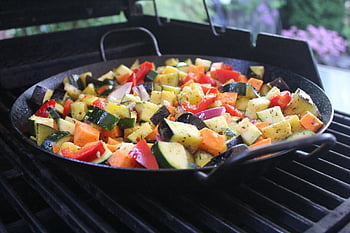 grilled Vegetables, vegetables, grill, cook, barbecue Evening, food, grilling