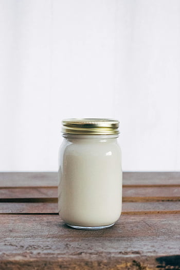 clear glass jar, creamy yogurt, wooden table, rustic glass, healthy food, mason jar, dairy product, natural yogurt, glass container, food photography, rustic table