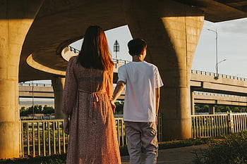 couple, romantic, love, romance, affection, relationship, together, man, woman, outdoors, portrait