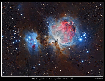 M42, Orion nebula, Astrophoto, Esprit 100 APO, Canon 6D, Knight Observatory, Tomar, Portugal, Astrophotography, Space, Universe