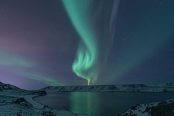 aurora Borealis, lake, snow, aurora, polar Lights, northern Lights, southern Lights, night Sky, sky, night, evening