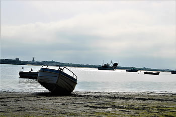 Barca, ทำลาย, Playa, สนามกีฬา, Marisma, Paisaje, Nubes, nublado, Barcos, pesca