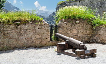 fortress Kufstein, fortress Wall, kufstein, tyrol, austria, lower Inn Valley, cannon, barrel Of A Gun, alps, artillery, military