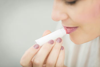 woman, lipstick, lip balm, moisturizing, lips, health, beauty, applying, close-up, skincare, makeup