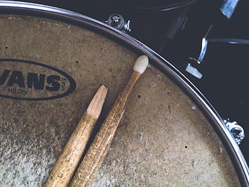 drumsticks, snare drum, broken drumstick, musical vibes, detailed shot, textured drum head, drumming, musical instruments, drum set, drumming equipment, drumming accessories