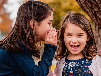 sisters, secret, whisper, kids, children, girls, young, family, friends, friendship, gossip