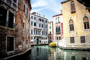 venedik, venezia, canale, binalar arasında, Venedik sarayları, gölcük, mimari, İtalya, kanal, gondol, tatil