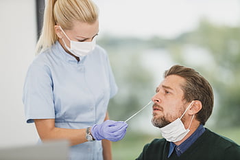 coronavirus, disease, test, man, corona, flu, nurse, pandemic, testing, virus, health