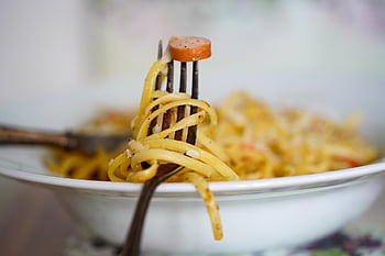 pasta, linguine, hot dog, pasto, buon appetito, piatto, delizioso, cibo, pranzare, cucinare, nutrimento