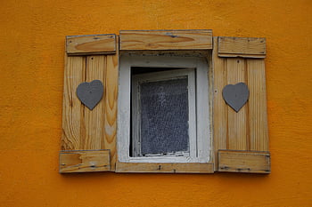 window, friendly, inviting, facade, yellow, shutter, poor, fly Screen, building, village