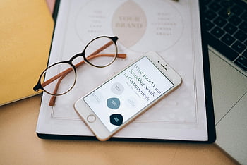 ochelari de vedere, telefon mobil, hartie alba, Branding vizual, concepte de afaceri, a închide, smartphone, document, nevoi de branding, comunicare, masa de birou