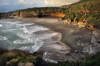 ocean beach coast, beautiful, beauty in nature, calm, clouds, coastal, empty, hd wallpaper, landscape, nature, nobody