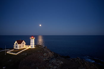 lighthouse, sky, architecture, coast, ocean, island, landmark, building, scenic, historic, water