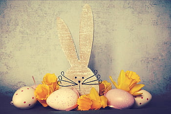 Paskah, kelinci Paskah, bunga, lonceng paskah, telur, Telur Paskah, alam, telinga, hewan, kelinci, tema paskah