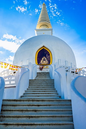buddhistický chrám, stupa, Maďarsko, zalaszántó, chrám, náboženství, Buddha Purnima, schody, buddhismus, Buddha, rozjímání