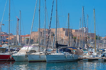 marseille, port, boats, old Port, fortress, fort Saint-jean, sea, france, nature, city, sailboats