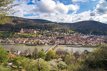 Heidelberg, neckar, Németország, baden württemberg, badenwuerttemberg, történelmi központ, épület, déli Németországban, építészet, város, híd
