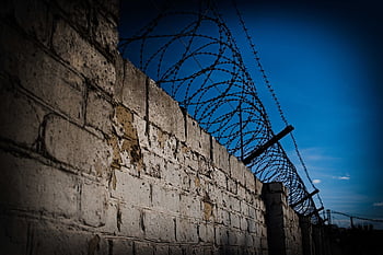 barbed Wire, wall, sky, area, prison, offense, cruel, fence, nature, wire