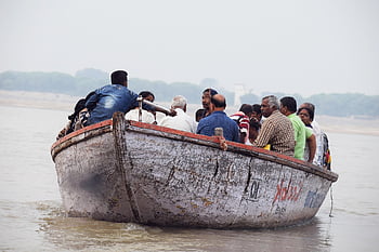 boat, ferry, river, cruise, varanasi, ghats, tourism, sailor, travel, ganga