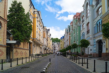 ukraine, kiev, city, architecture, building, urban, at Home, landscape, street, old City, vozdvizhenka